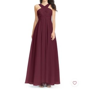 Azazie Kaleigh Dress in Cabernet